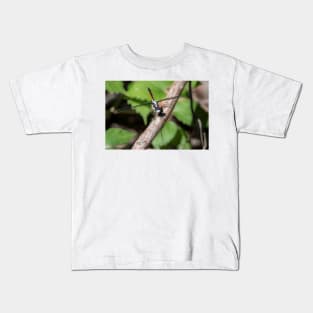 Skimmer Dragonfly On A Limb by Debra Martz Kids T-Shirt